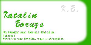 katalin boruzs business card